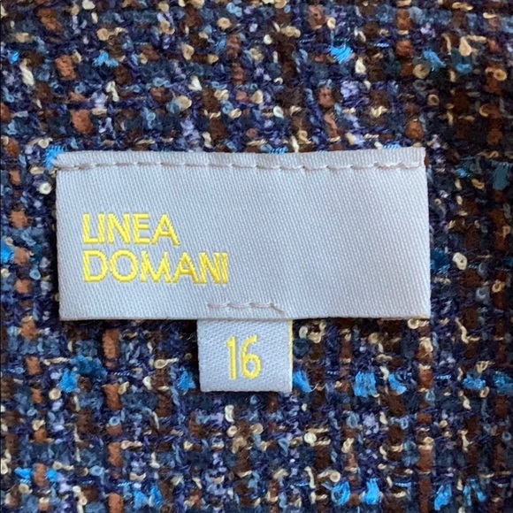 Linea Domani Vintage Tweed Button Up Jacket & Pencil Skirt Set Women’s Size 16 - Picture 11 of 12